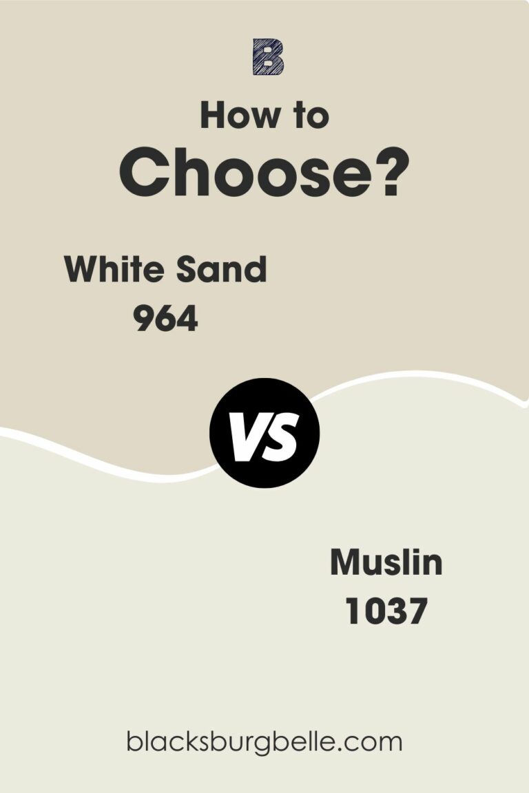 Benjamin Moore White Sand Vs. Muslin