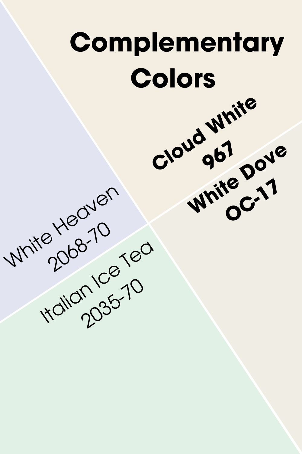 Cloud White vs. White Dove Complementary Colors