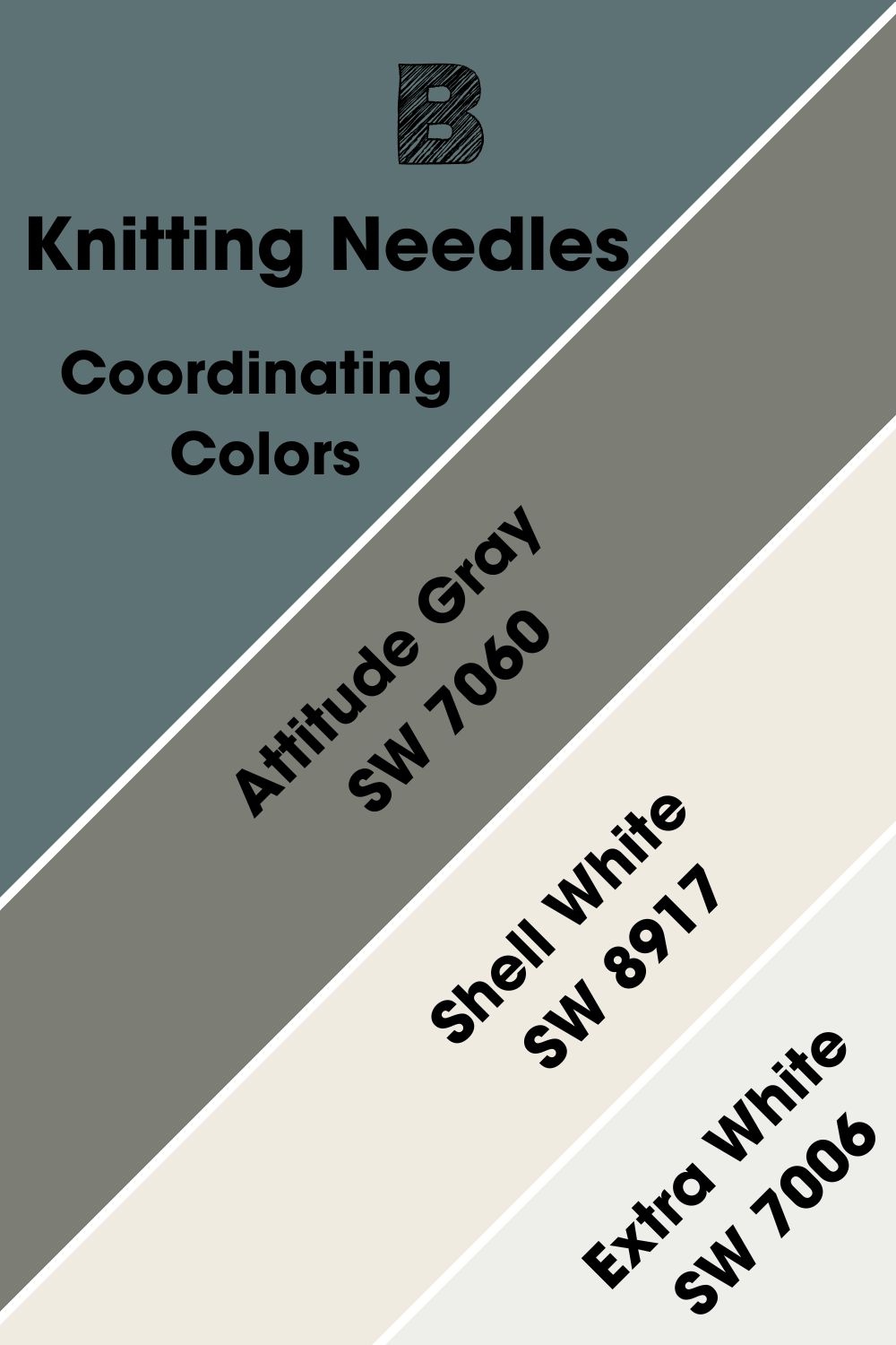 Knitting Needles Coordinating Colors