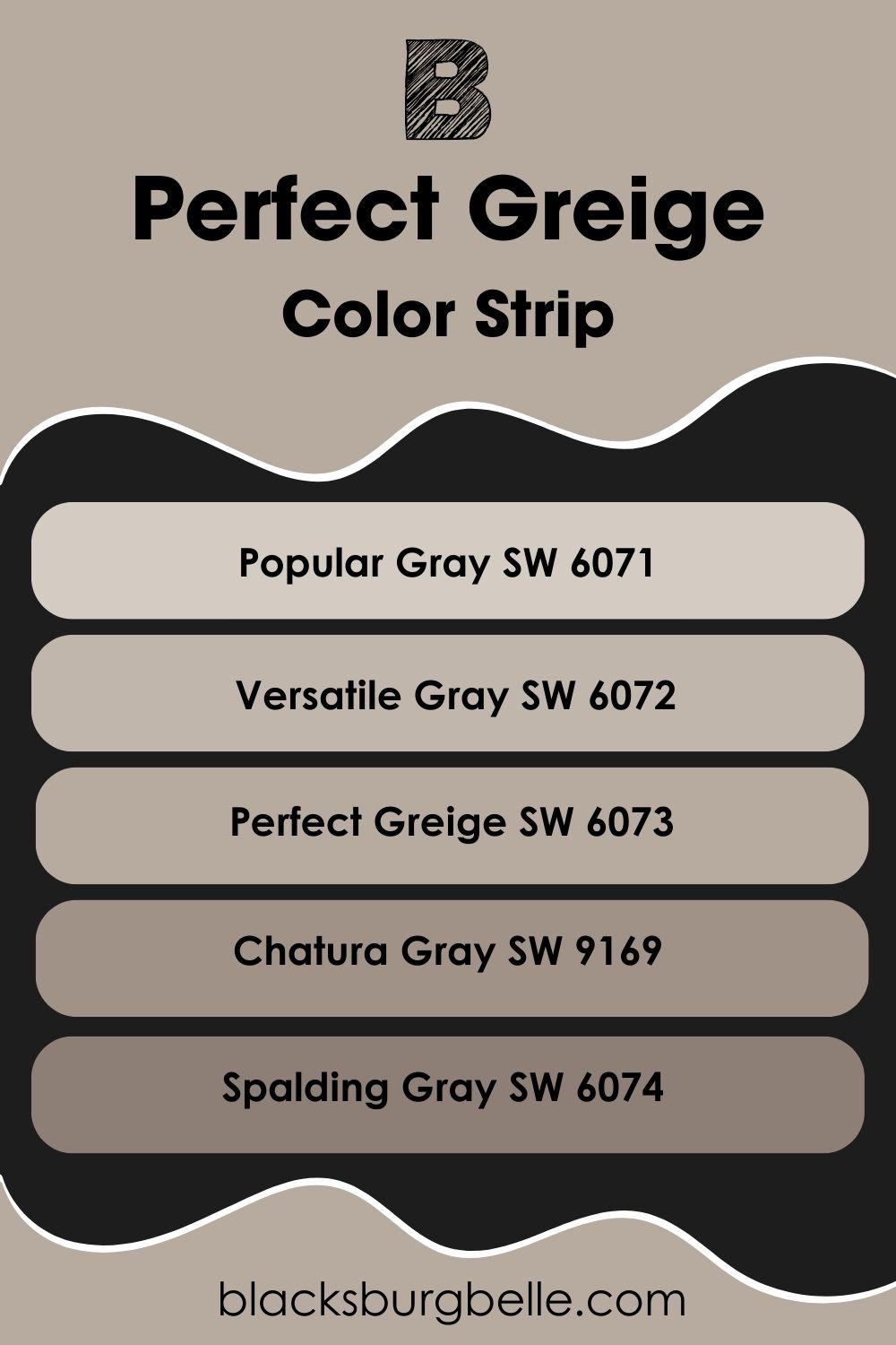 Perfect Greige Color Strip