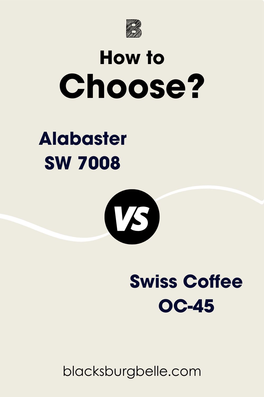 SW Alabaster vs BM Swiss Coffee