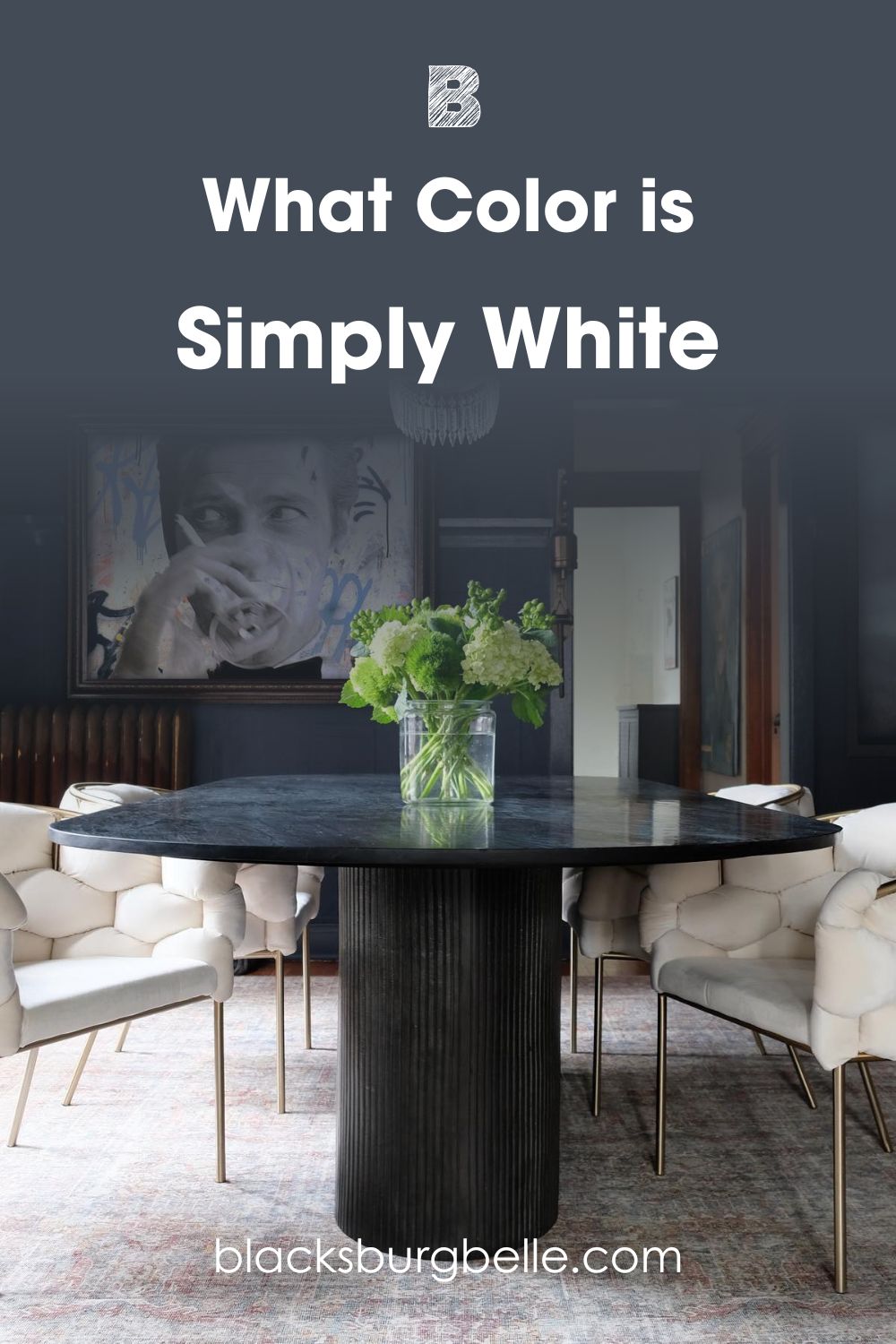 See Benjamin Moore Hale Navy used in a dining room