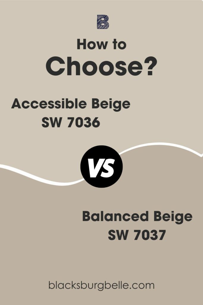 Sherwin-Williams Accessible Beige vs. Balanced Beige