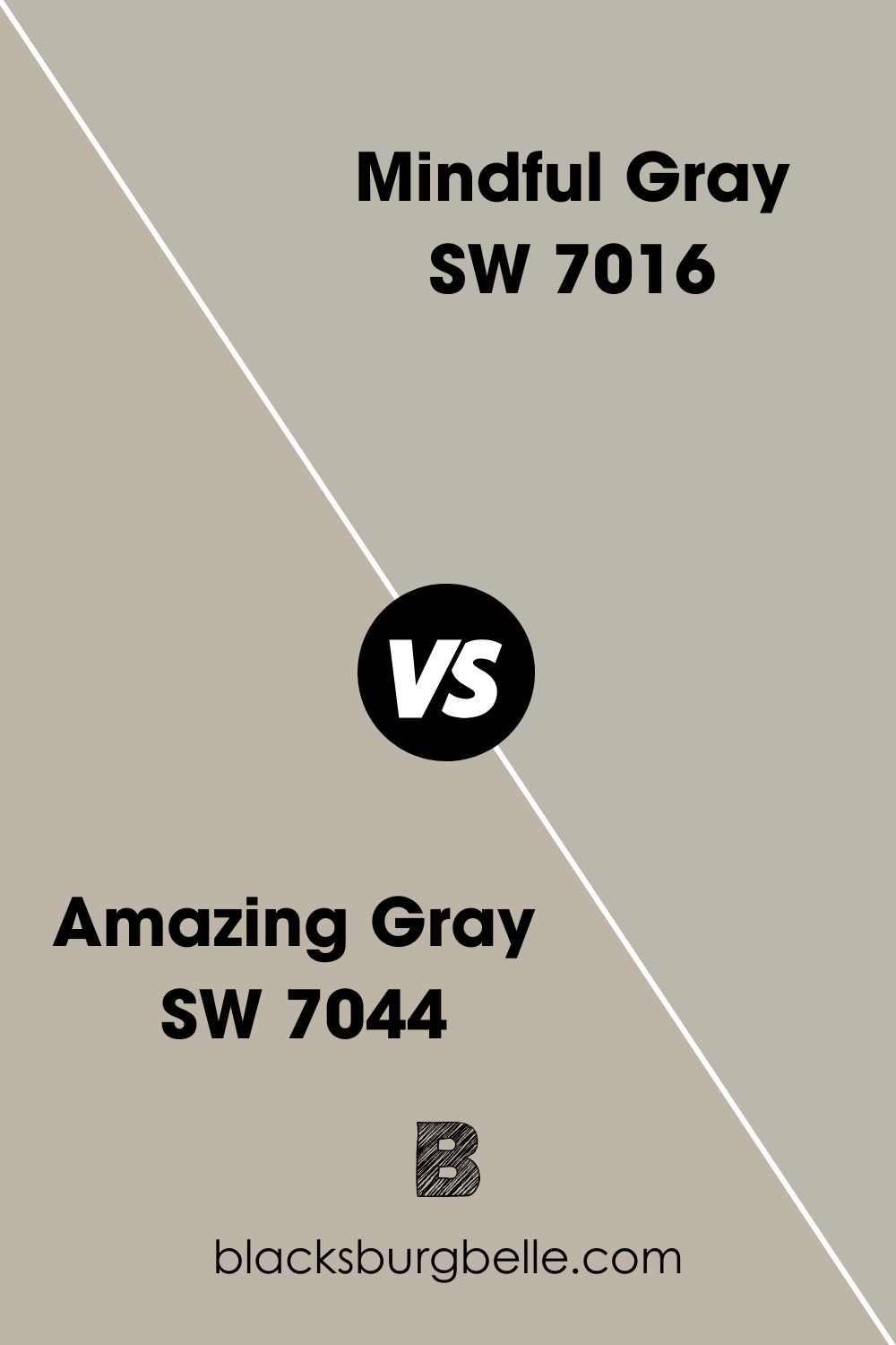 Sherwin Williams Amazing Gray vs Mindful Gray