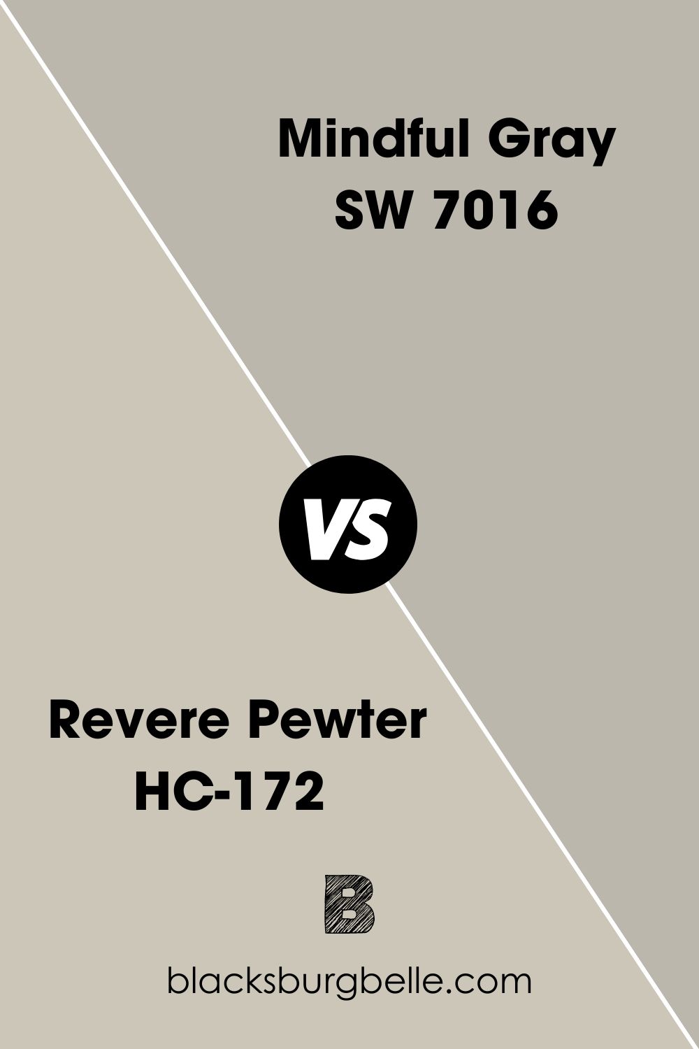 Sherwin Williams Mindful Gray vs Benjamin Moore Revere Pewter