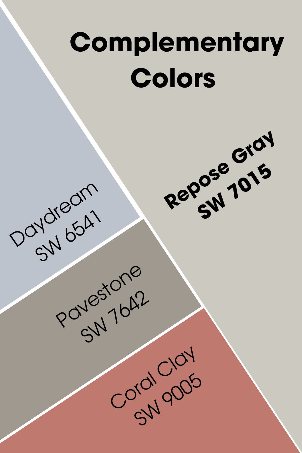Sherwin Williams Repose Gray (SW 7015) Complementary Color