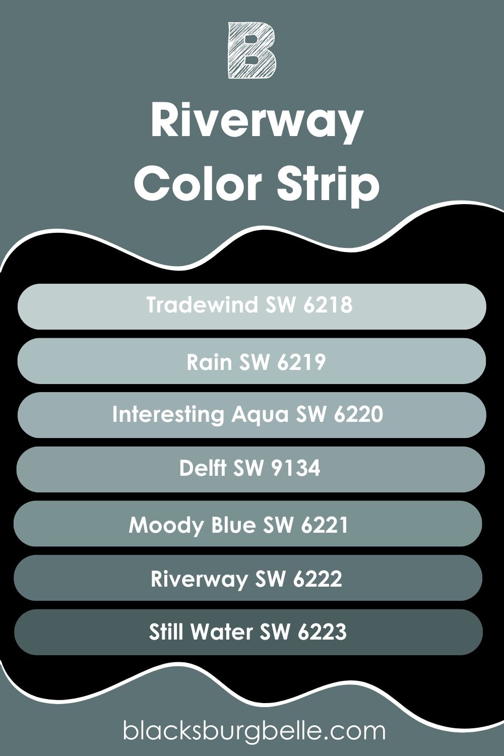 Sherwin Williams Riverway Color Strip