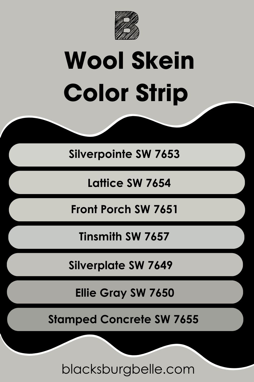Sherwin Williams Silverplate Color Strip