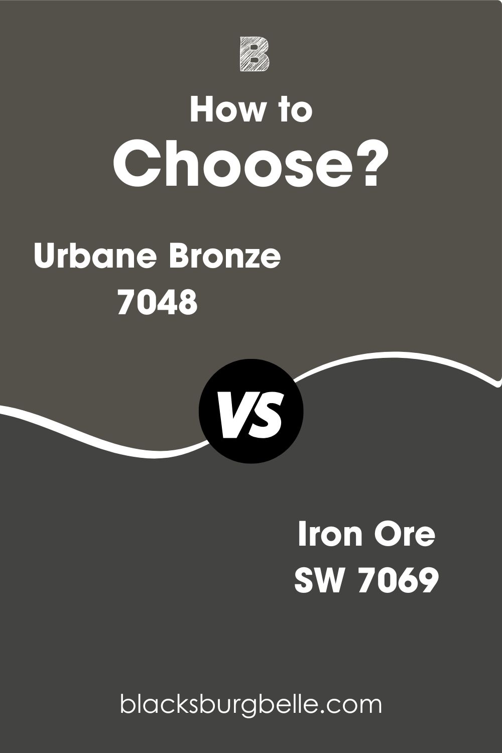 Sherwin Williams Urbane Bronze vs Iron Ore