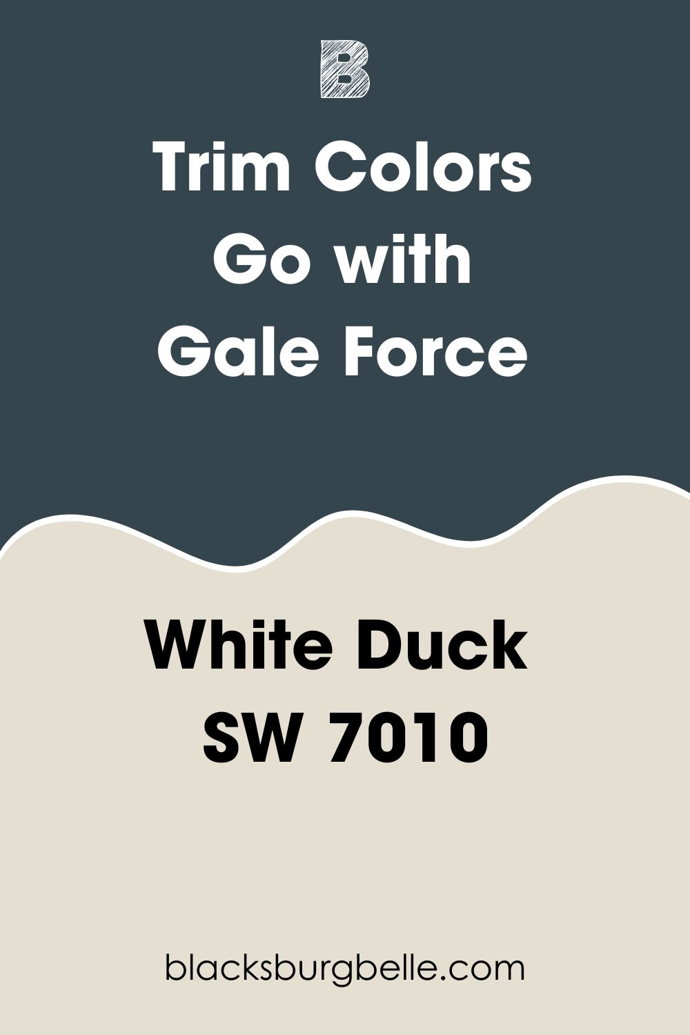 Sherwin Williams White Duck Go with Sherwin Williams Gale Force