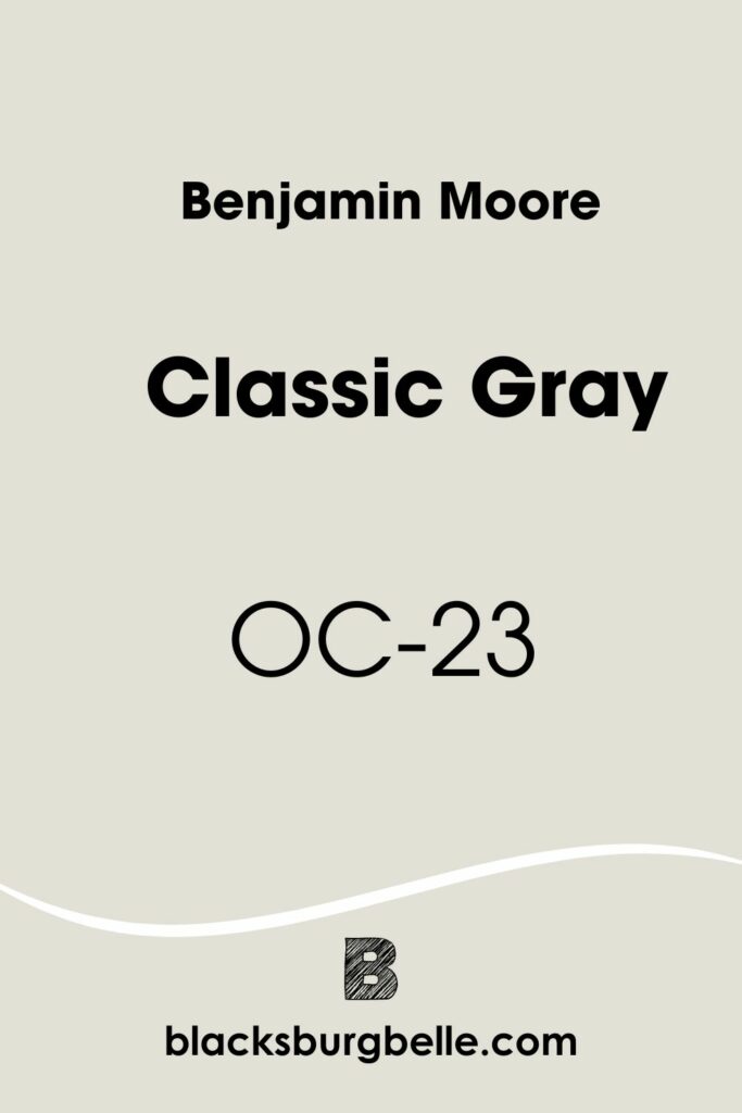Benjamin Moore Classic Gray OC-23