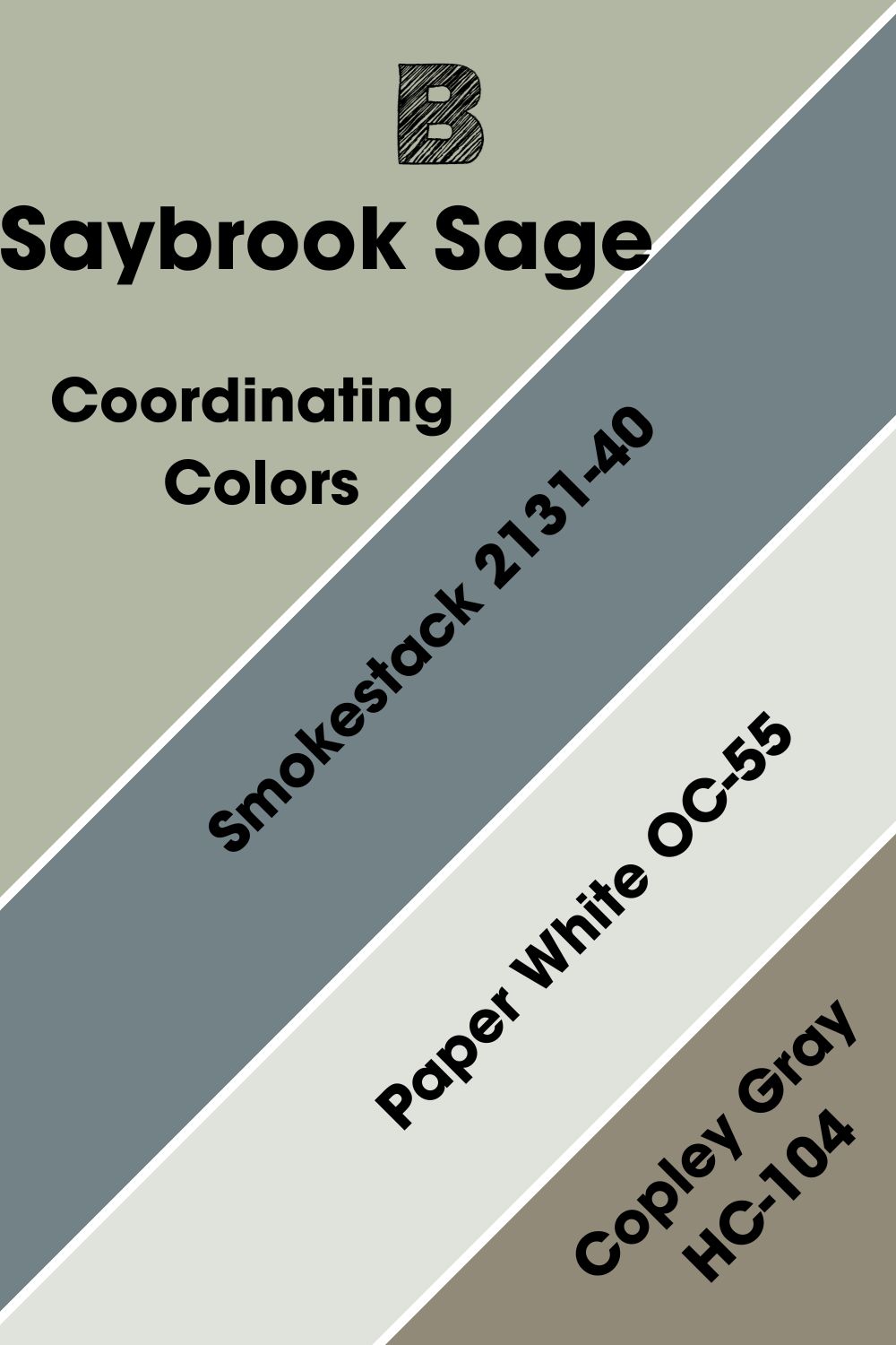 Benjamin Moore Saybrook Sage Coordinating Colors