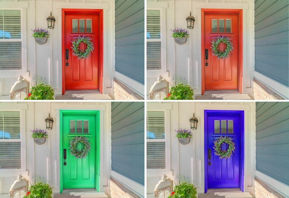 Rendering – Showing Up to 3 Color Options on Your Door